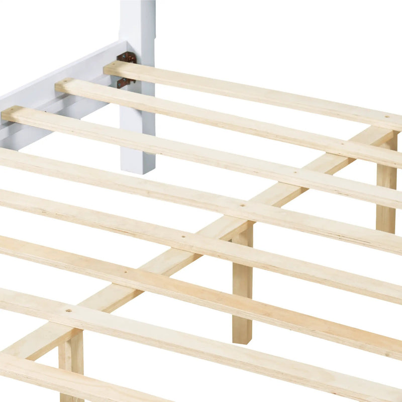 White Queen Size Bed Frame by HouseOfZazla
