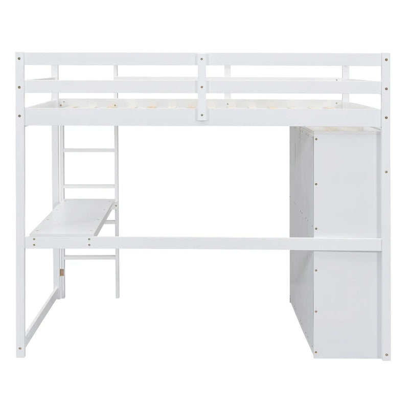 Loft Bed With Built In Wardrobe, Shelves And Drawers by Unique Piece Furniture