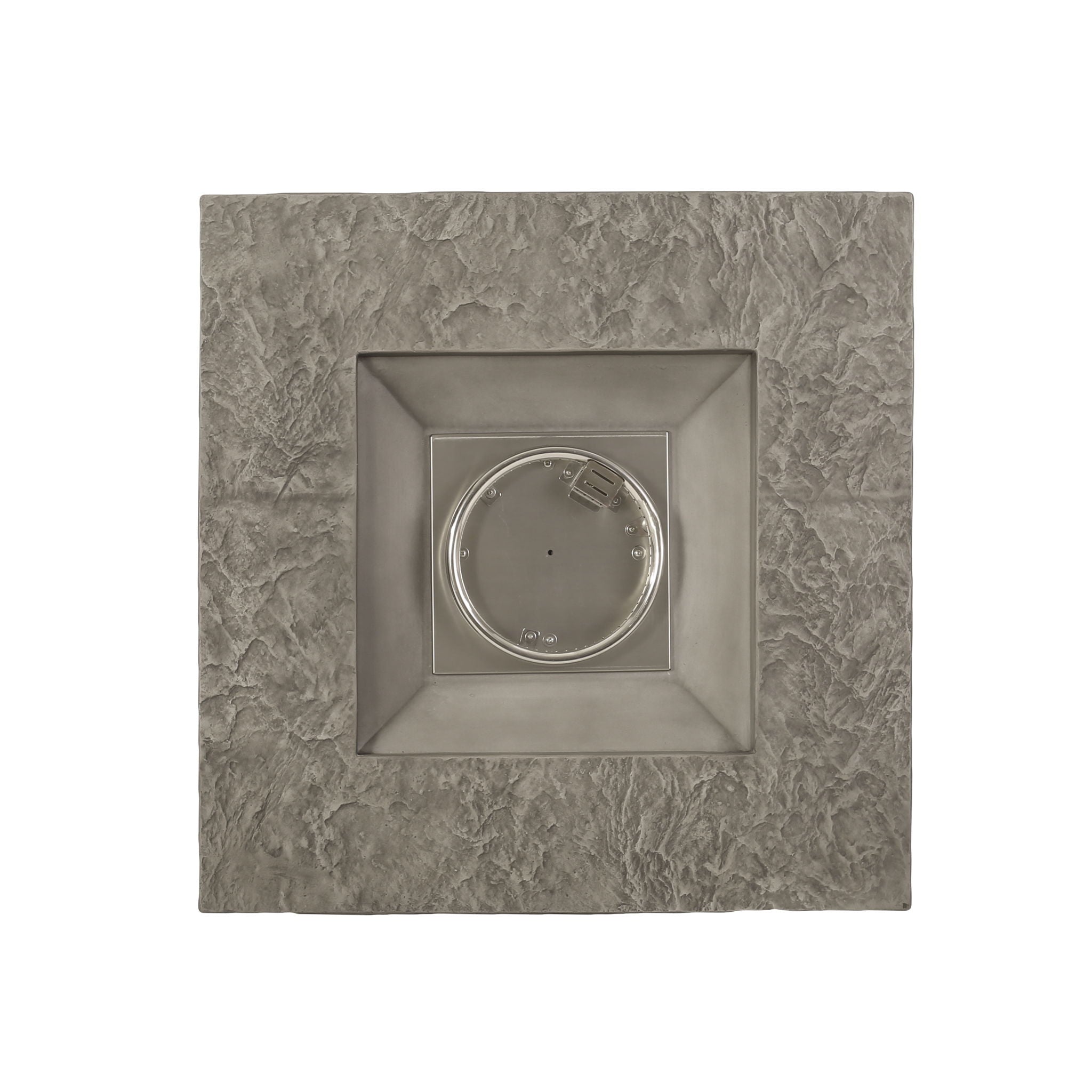 Classic Design Square Fire Pit With Top And 40,000 Btu Heat Output - Stone Gray by HouseOfZazla