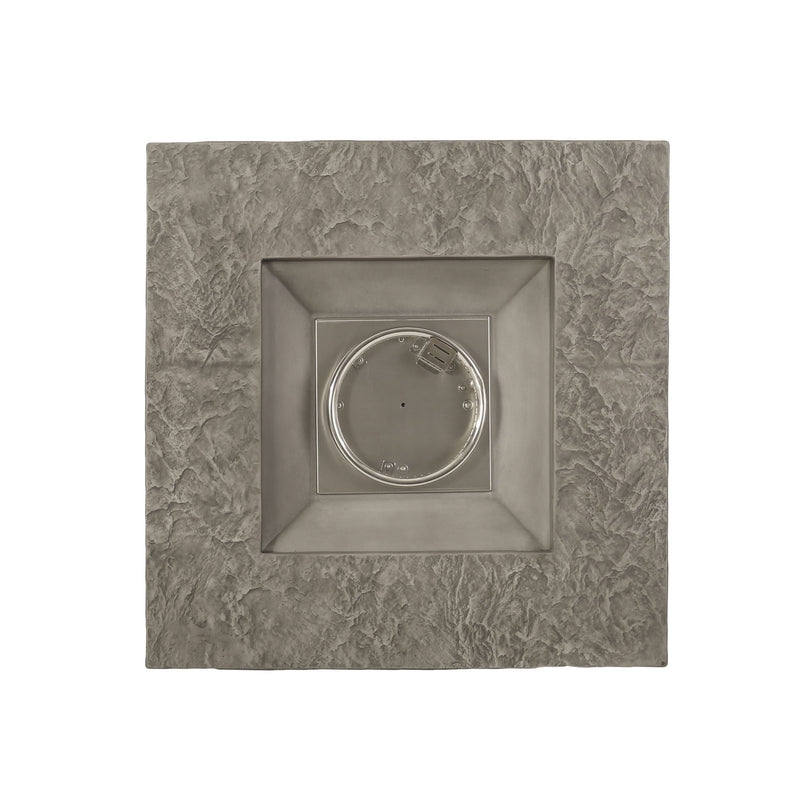 Classic Design Square Fire Pit With Top And 40,000 Btu Heat Output - Stone Gray by HouseOfZazla