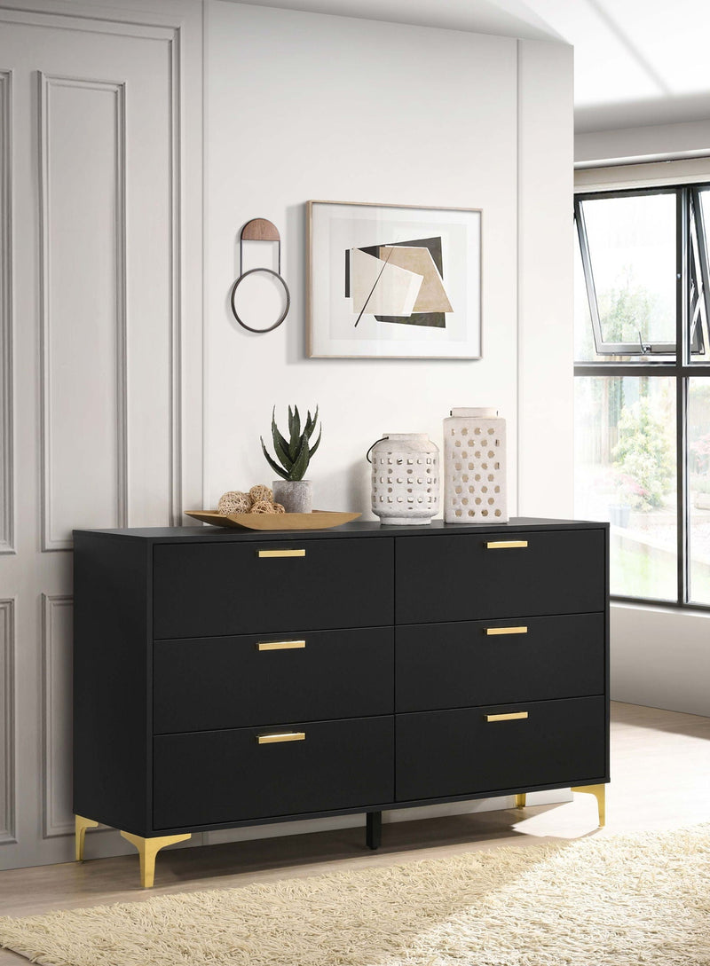 Kendall 6-drawer Dresser Black by Unique Piece Furniture