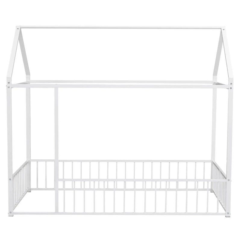 Metal Bed House Bed Frame With Fence by HouseOfZazla