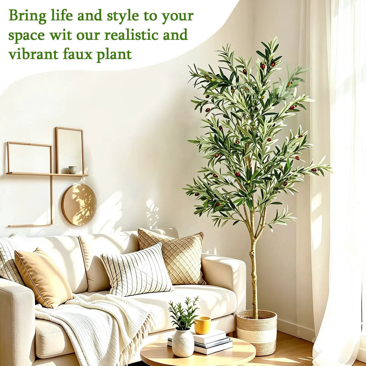 6FT Artificial Olive Tree Indoor Faux Plant by HouseOfZazla