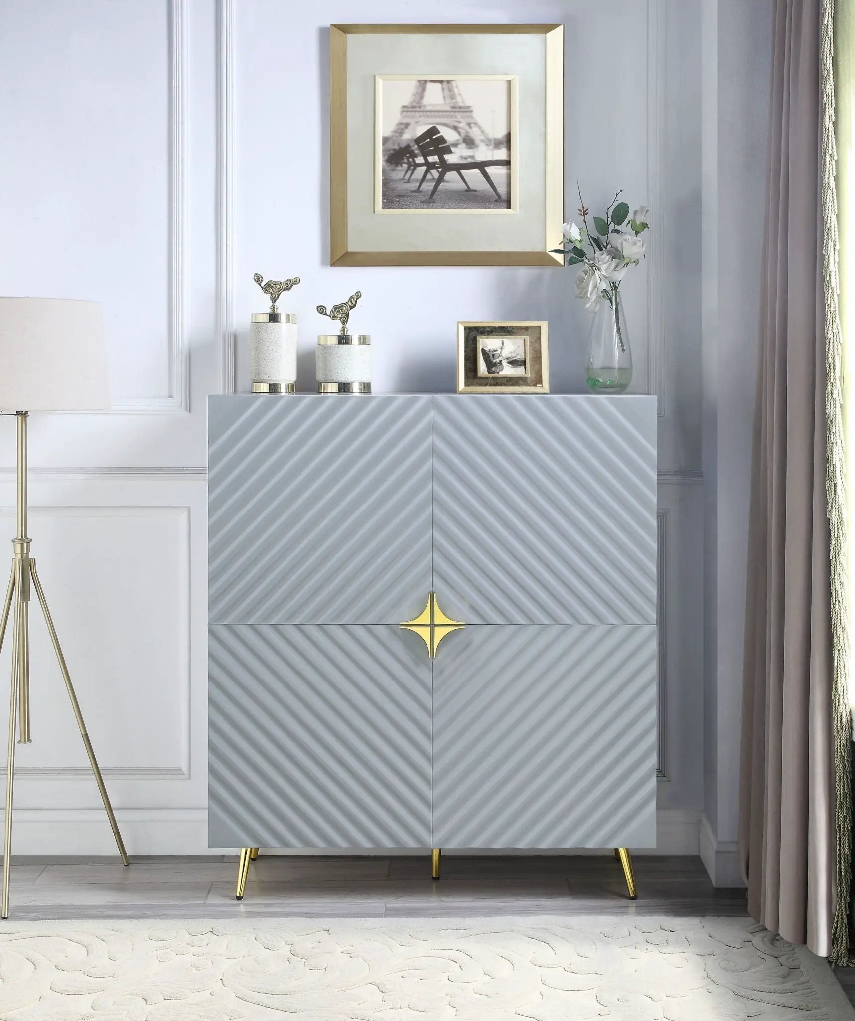 Gaines - High Gloss Accent Cabinet by HouseOfZazla