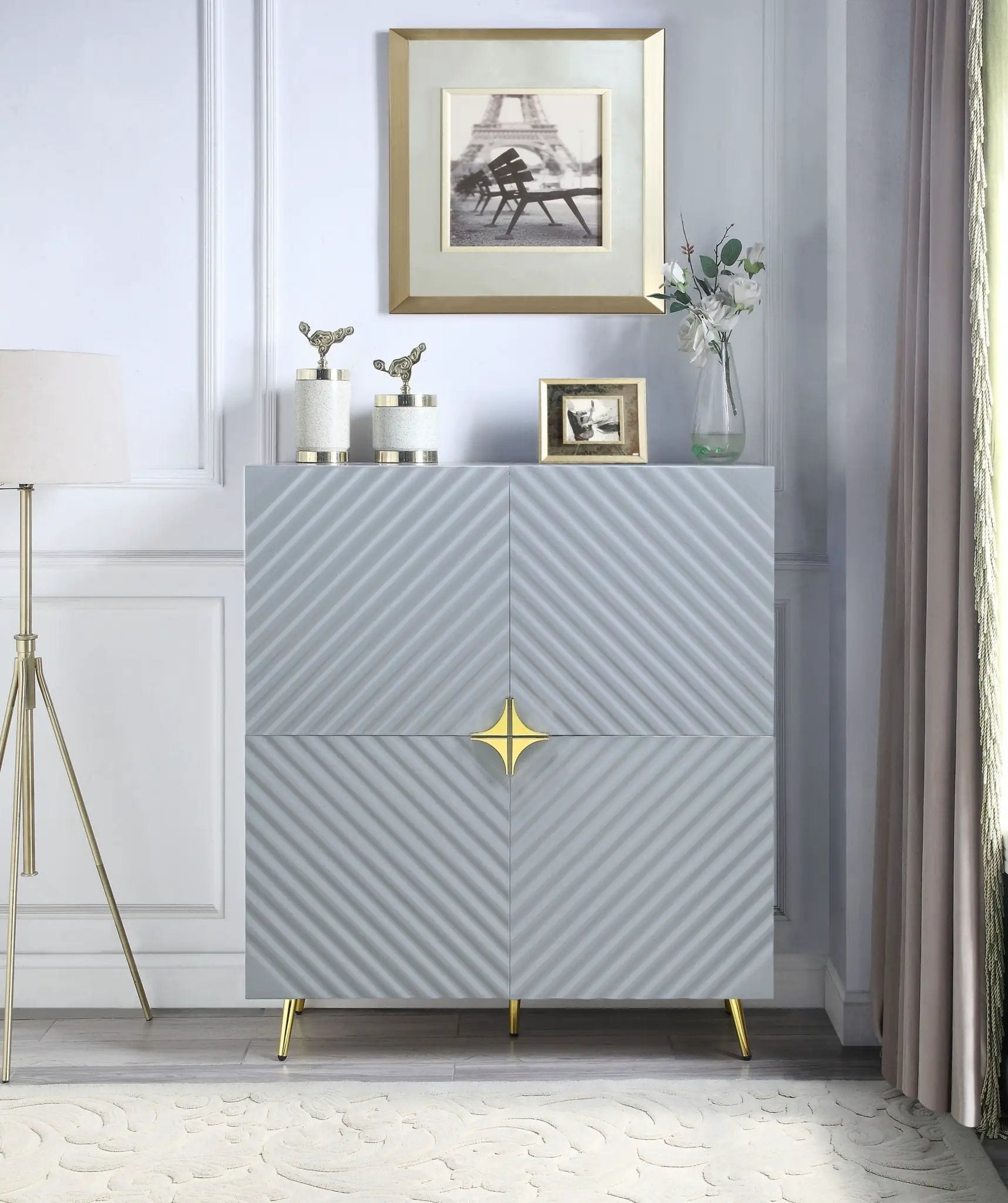 Gaines - High Gloss Accent Cabinet by Unique Piece Furniture