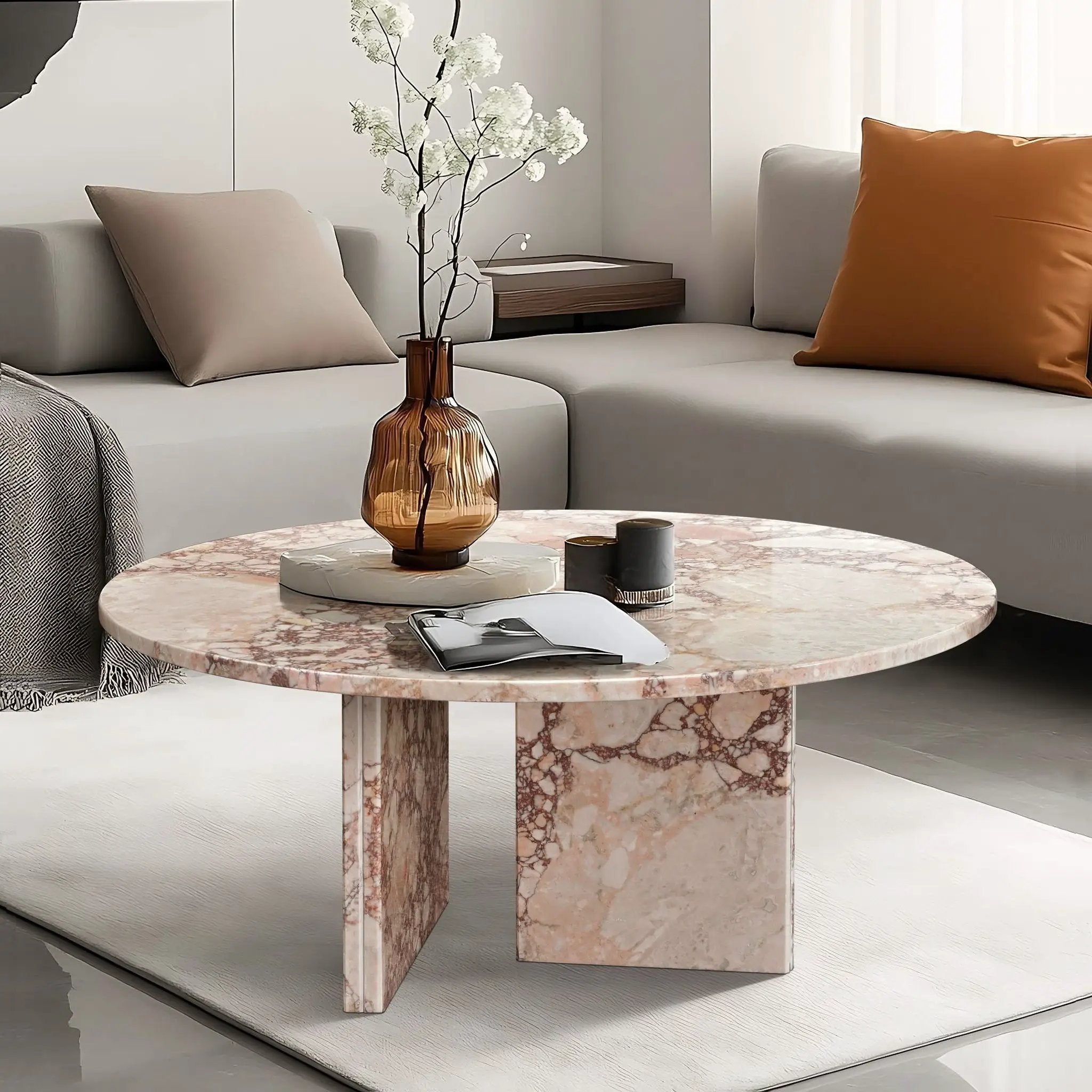 Luxury Coffee Table With Unique Veining, Unique Stone Design by Unique Piece Furniture