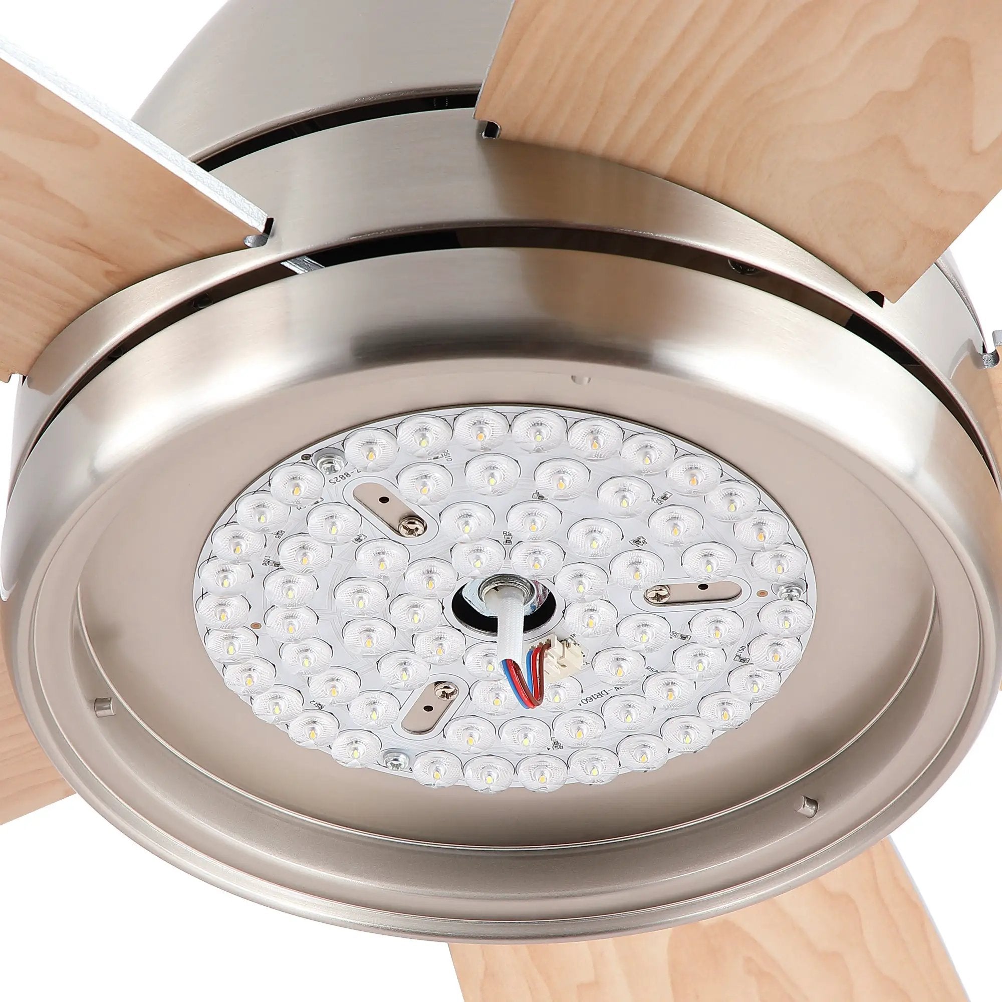 52 in. Indoor Brushed Nickel Ceiling Fan with Integrated LED Light Kit and Remote by HouseOfZazla
