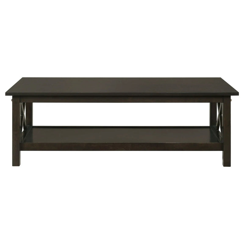 Rachelle 3-piece Rectangular Coffee Table Set Deep Merlot by Unique Piece Furniture