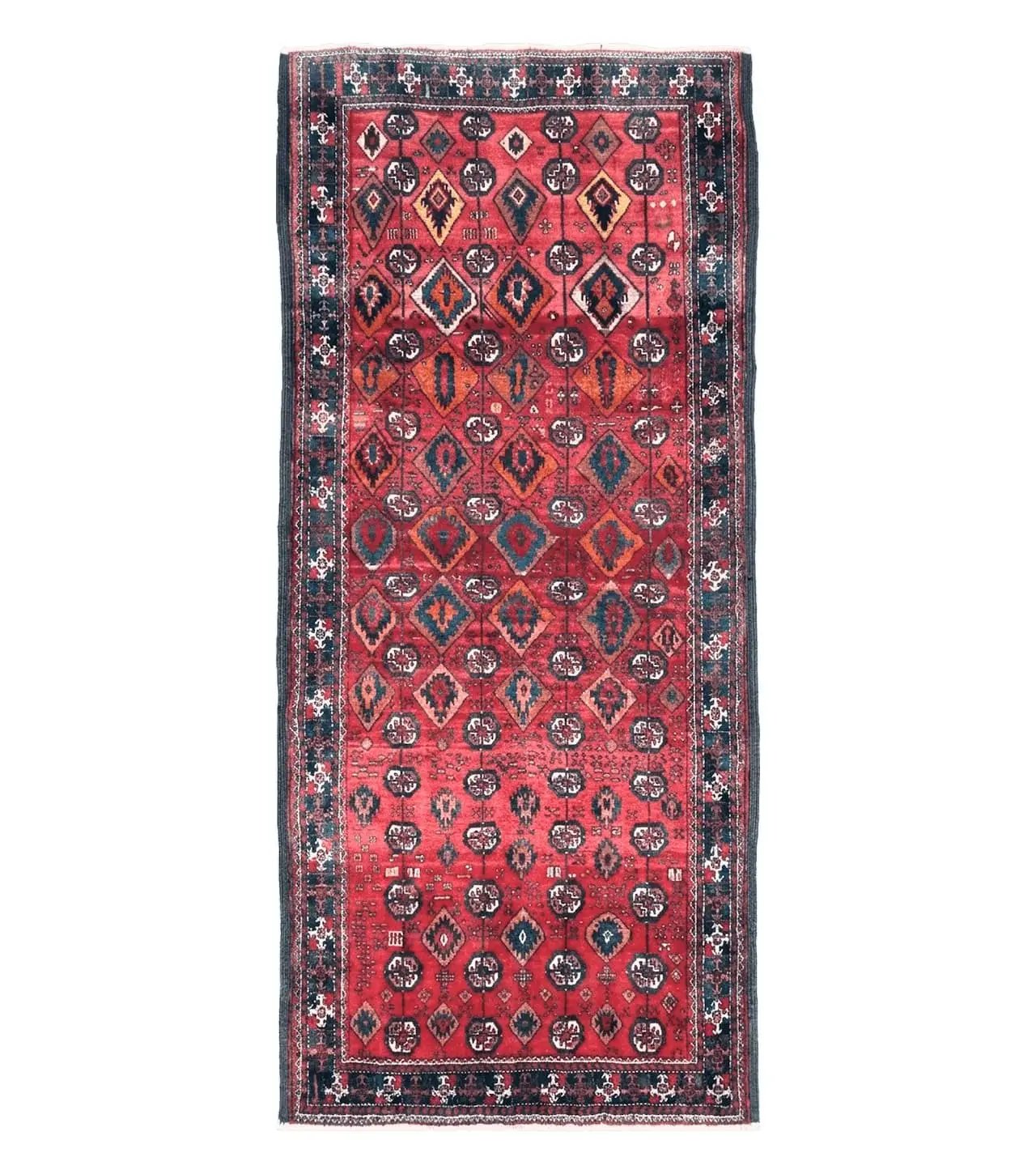 4 x 8 Handmade Baluch Afghan Turkoman Tribal Wool Rug Organic Dyes 8x4 Carpet by Jewel Rugs
