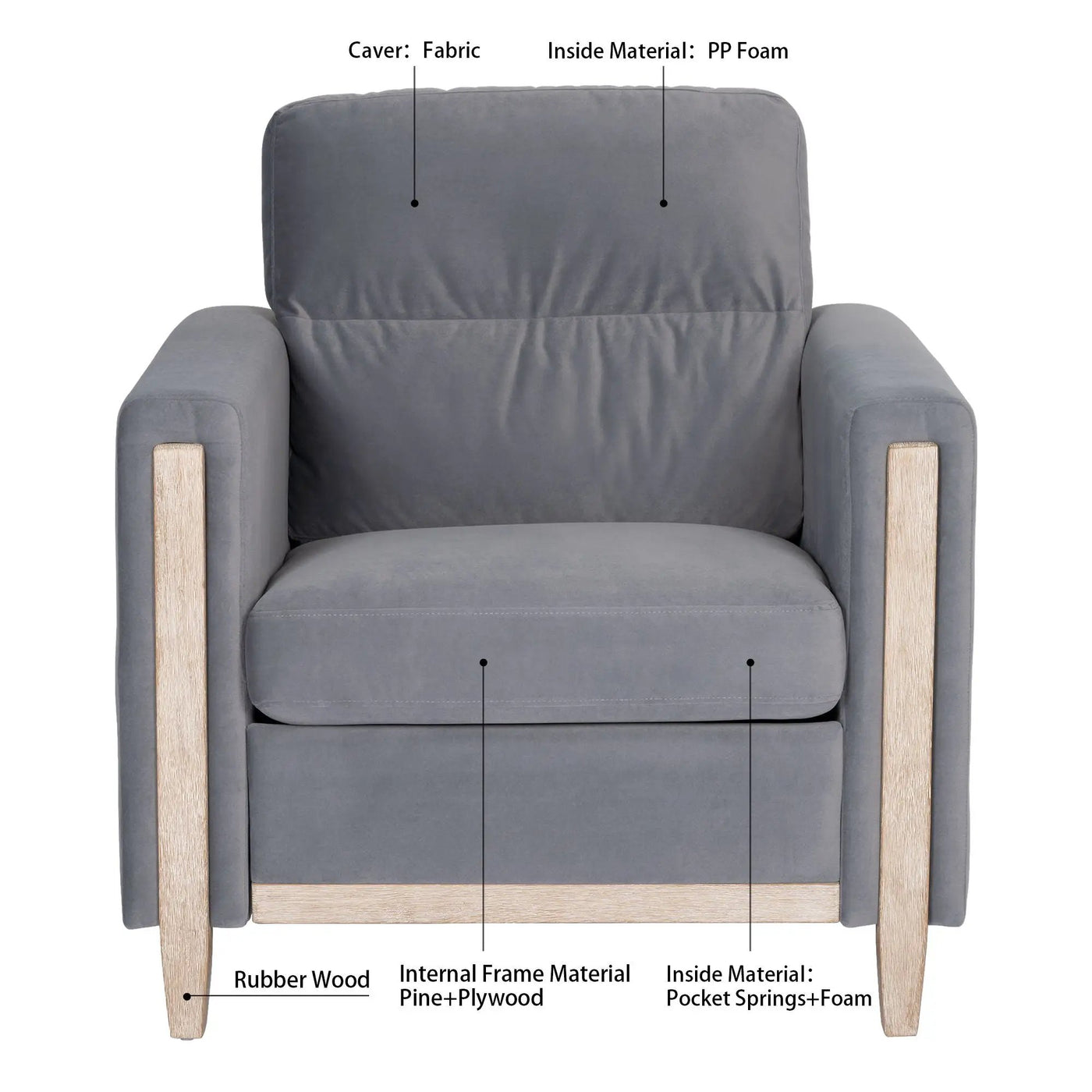 1 Seater Sofa by Unique Piece Furniture