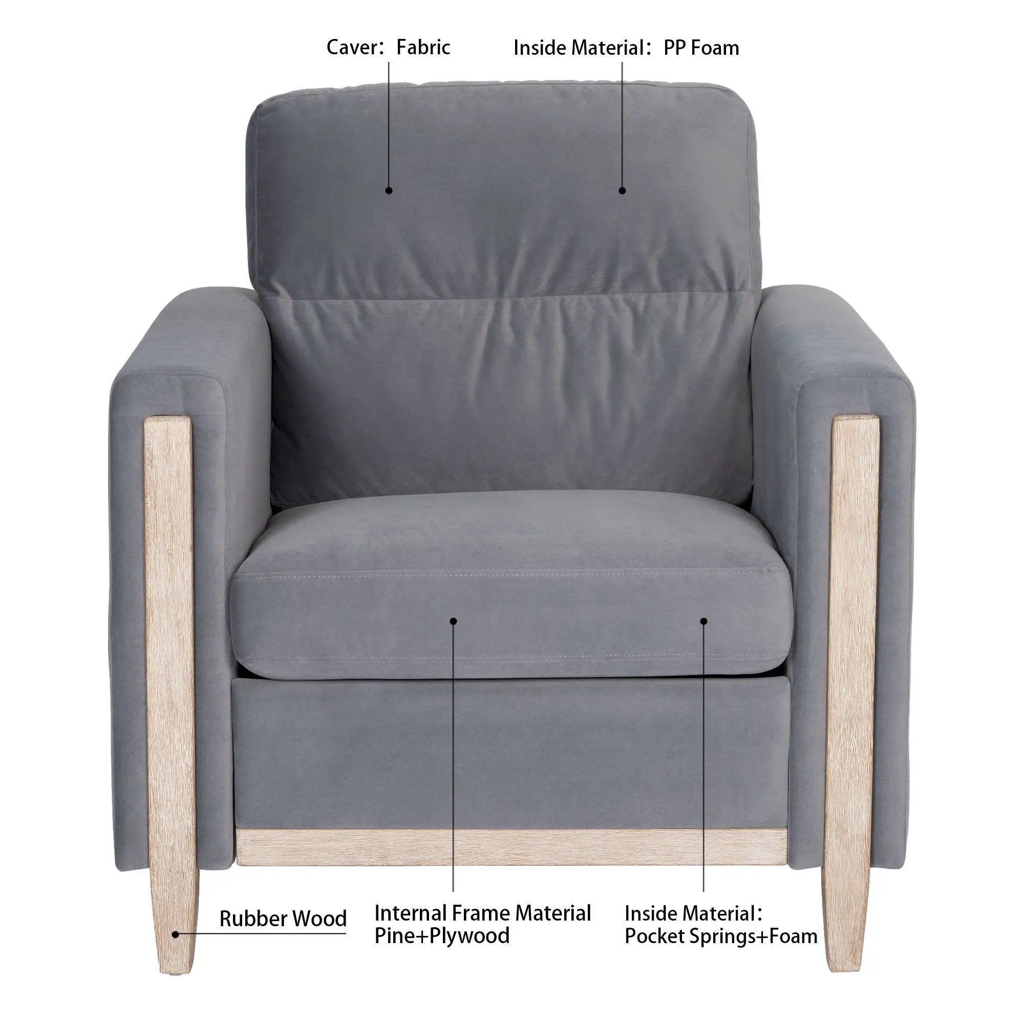1 Seater Sofa by Unique Piece Furniture