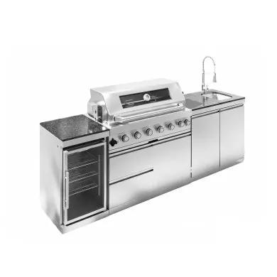 101" 6-Burner 85,000 BTU Outdoor Kitchen Island Grill with Storage Cabinets & Drawers by Chery Industrial