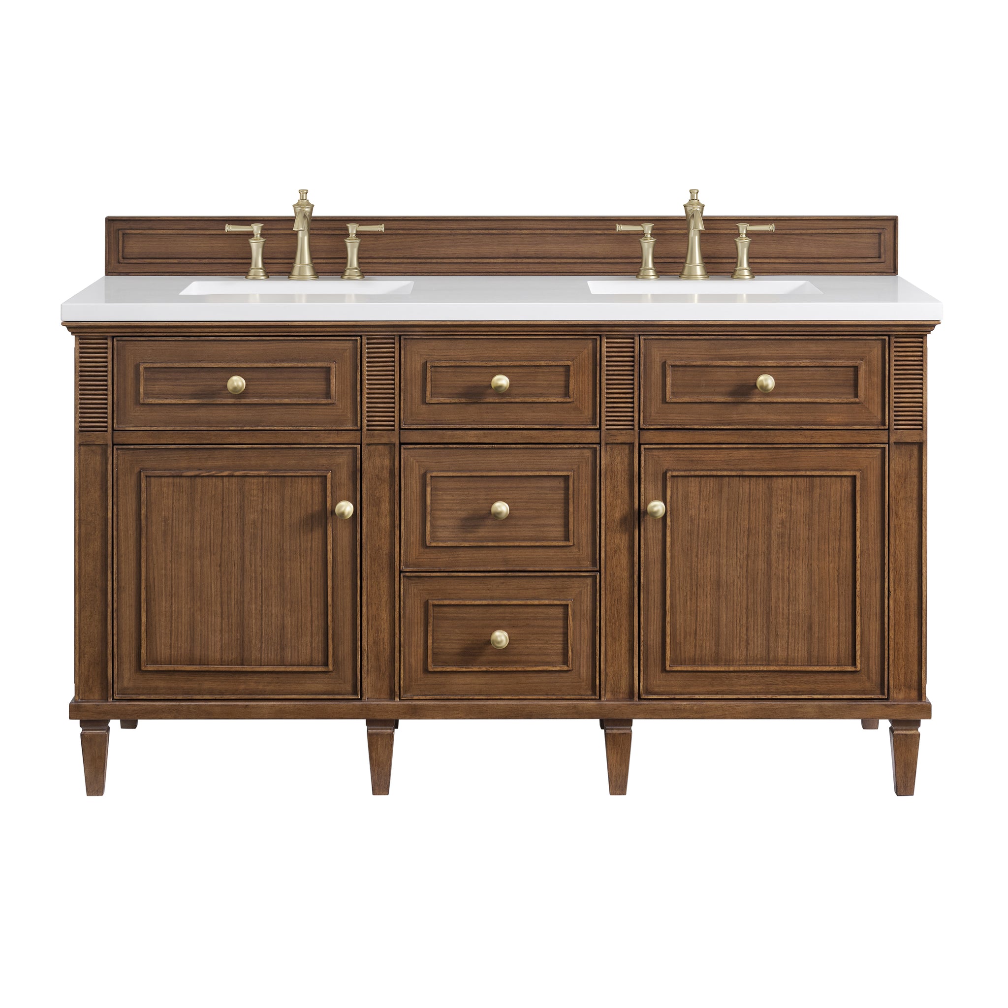 James Martin Lorelai 60" Double Bathroom Vanity, Mid-Century Walnut, view 37