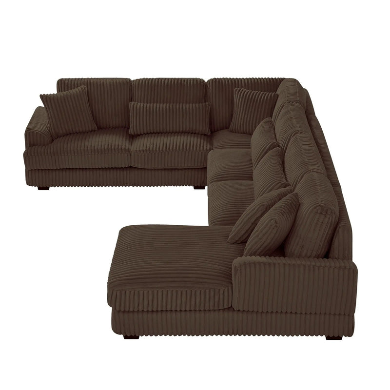 Oversized Sectional Sofa U - Shaped Sofa Couch Modern Sofa Upholstered In Soft With A Chaise Lounge For Living Room by HouseOfZazla