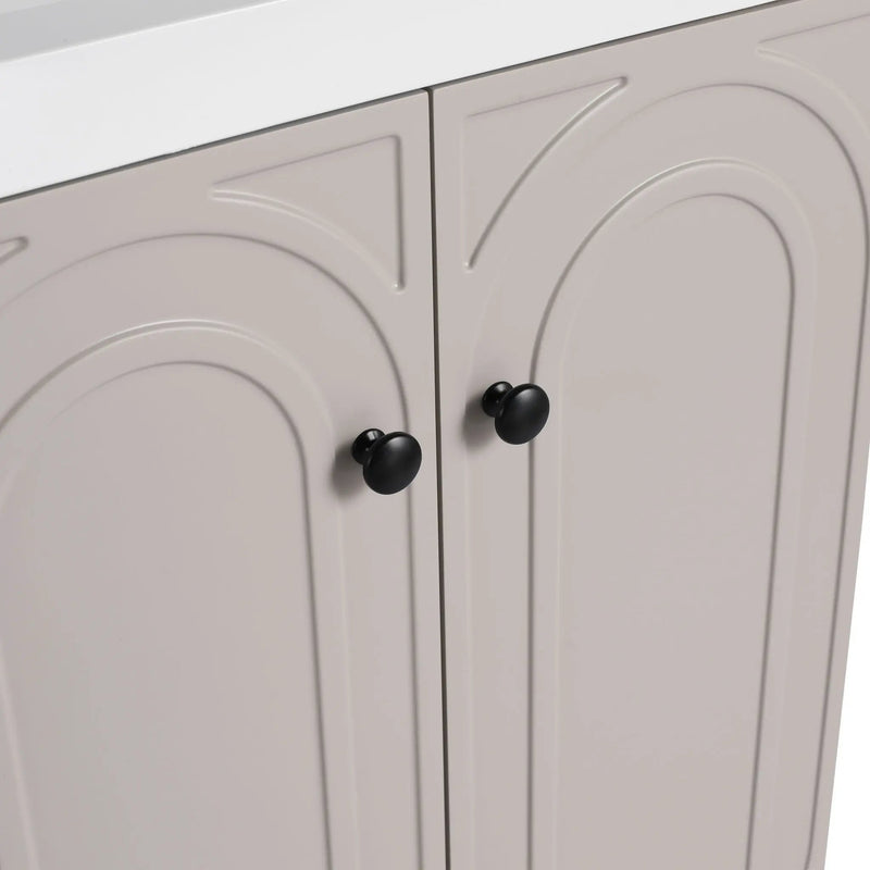Modern Freestanding Bathroom Vanity With Soft Close Cabinet Doors by HouseOfZazla