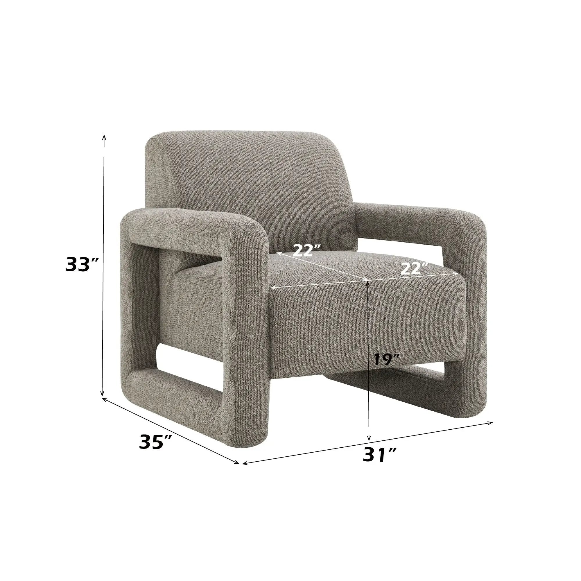Glenda - Accent Chair - Gray by HouseOfZazla