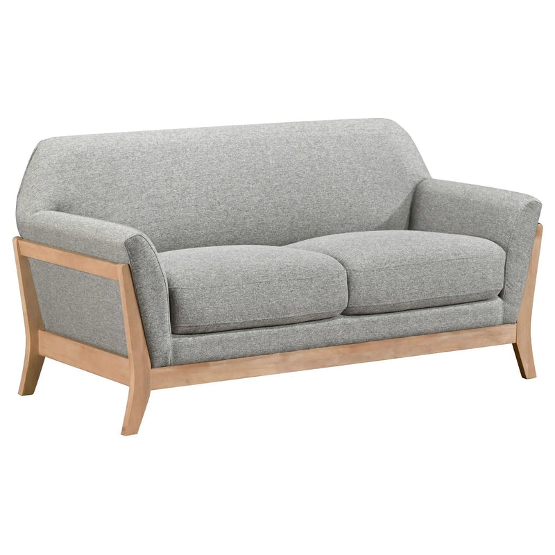 Vaughn 3-piece Fabric Upholstered Flared Arm Sofa Set Grey by Unique Piece Furniture