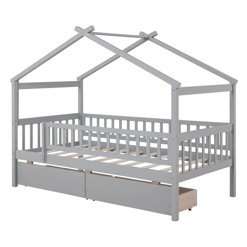 House Bed With 2 Drawers by HouseOfZazla