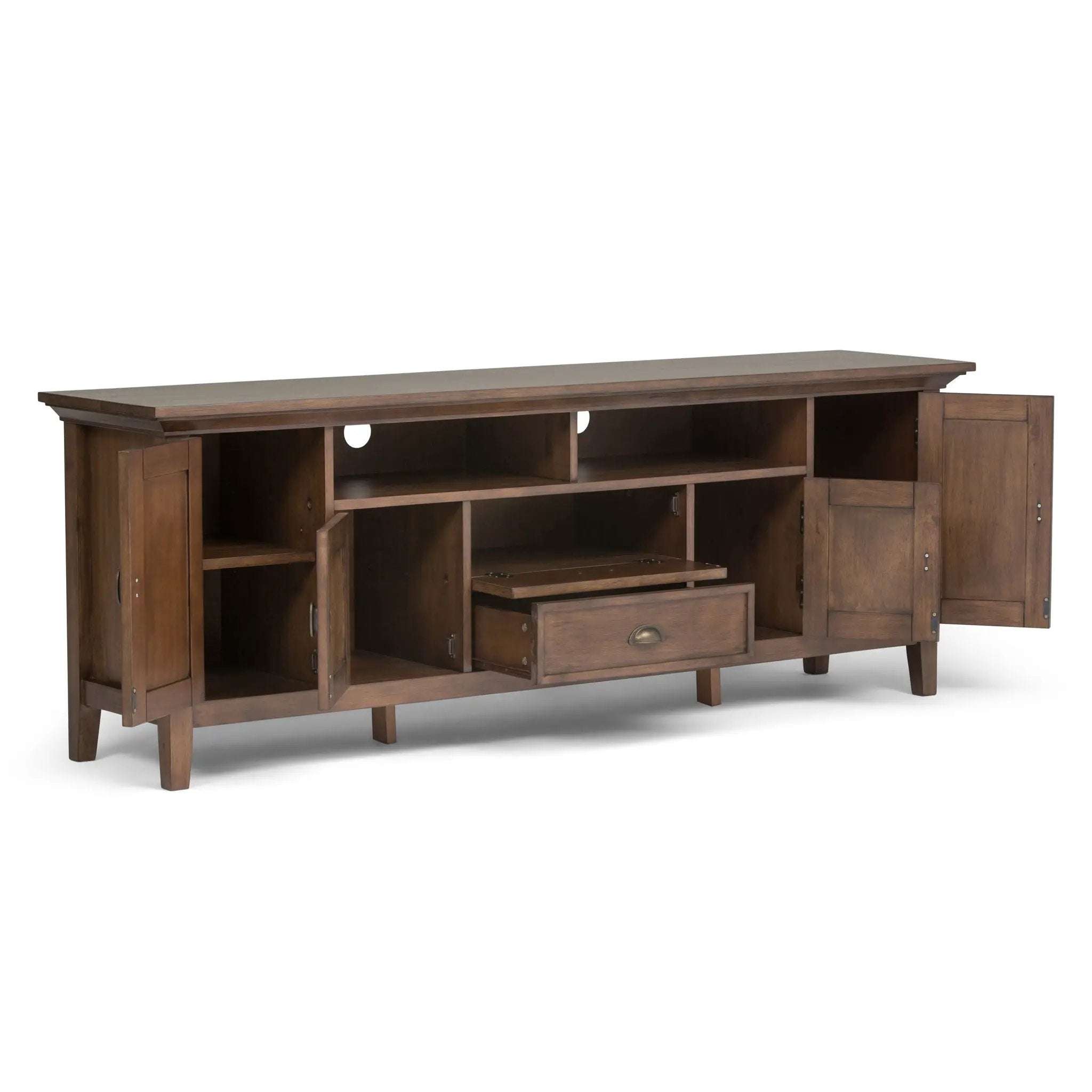 Redmond - TV Media Stand - Rustic Natural Aged Brown by HouseOfZazla