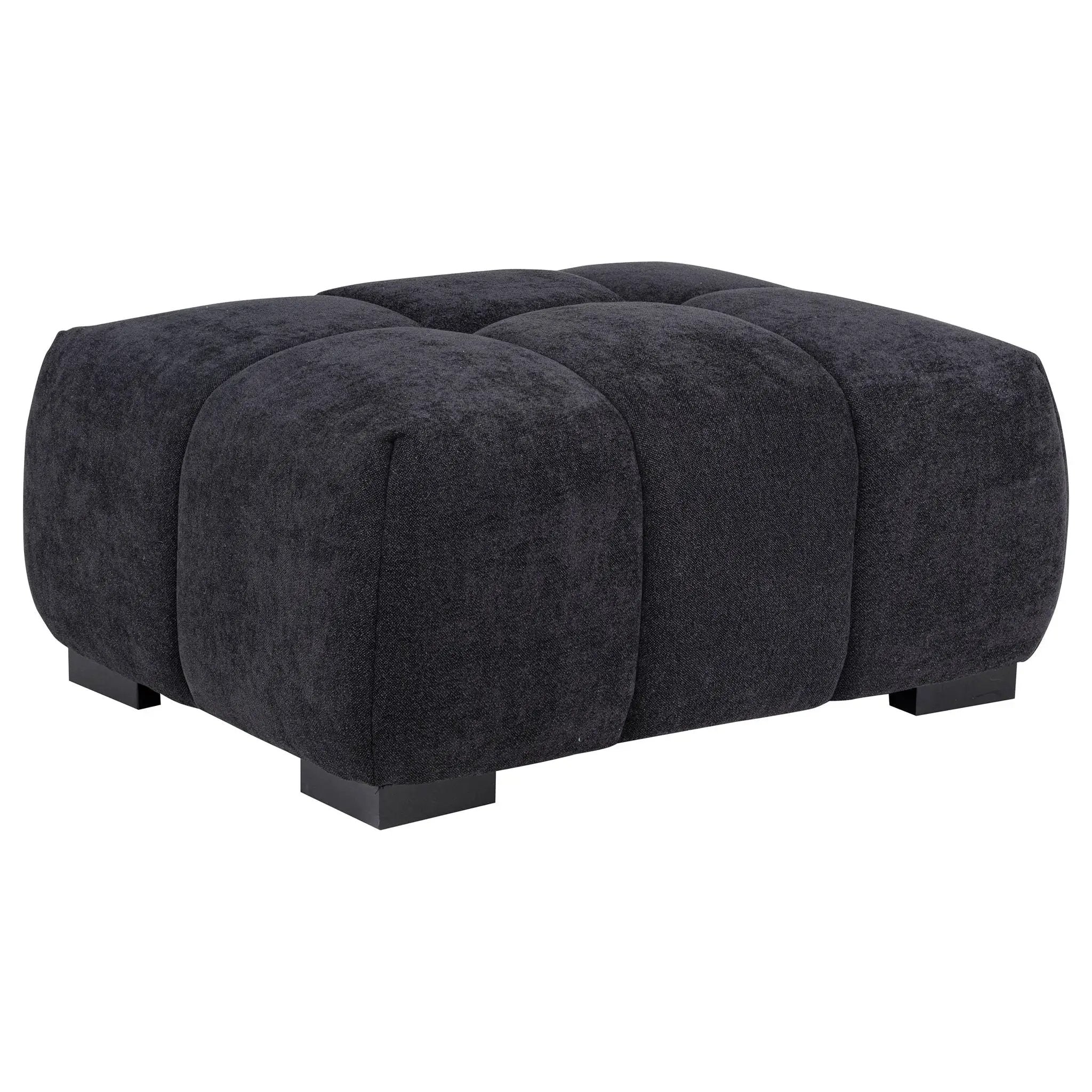 Octavia Upholstered Rectangular Ottoman Black by Unique Piece Furniture