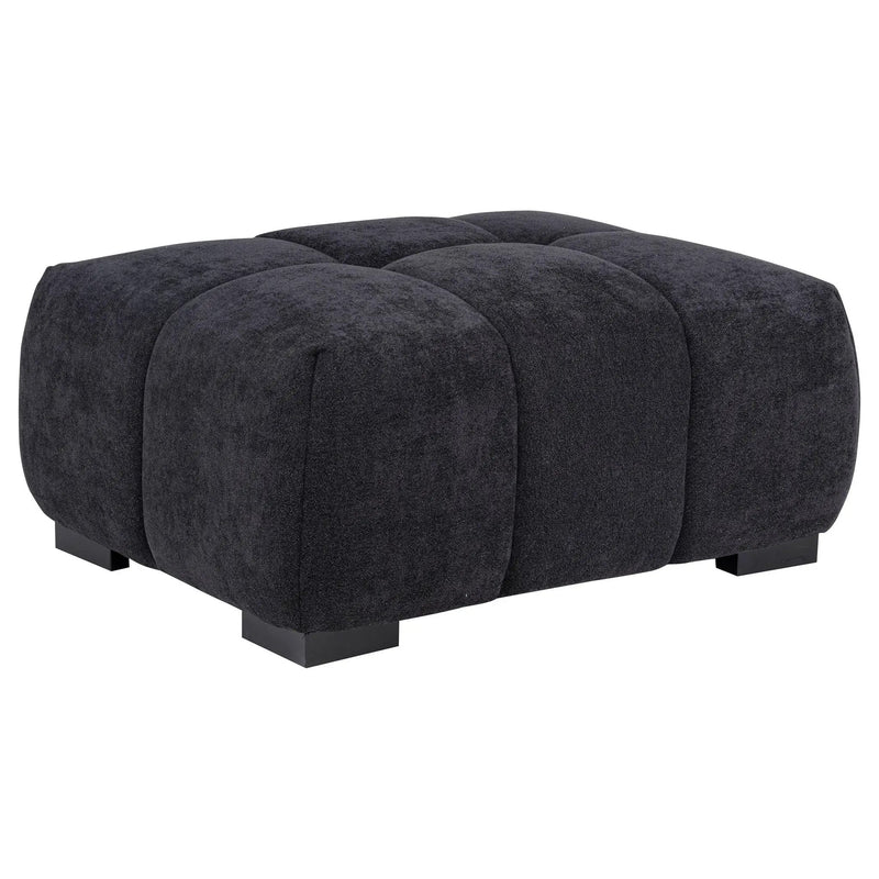 Octavia Upholstered Rectangular Ottoman Black by Unique Piece Furniture