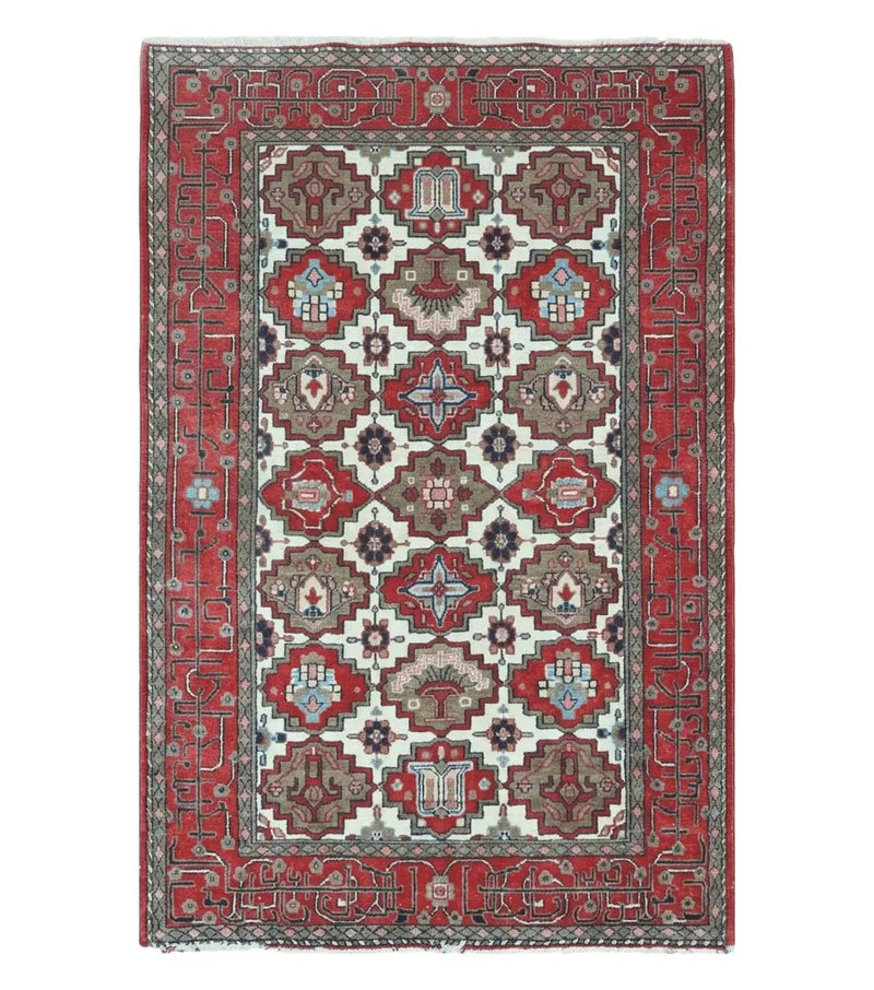 4' X 6' Antique Handmade Turkish Anatolian Wool Rug Vegetable Dyes by Jewel Rugs