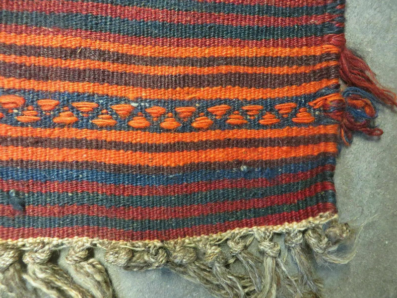 5' X 10' Antique Turkish Kilim Handmade Flat Weave Wool Rug Red Colorful Veg Dye Bohemian Boho Chic Tribal Style And Design by Jewel Rugs