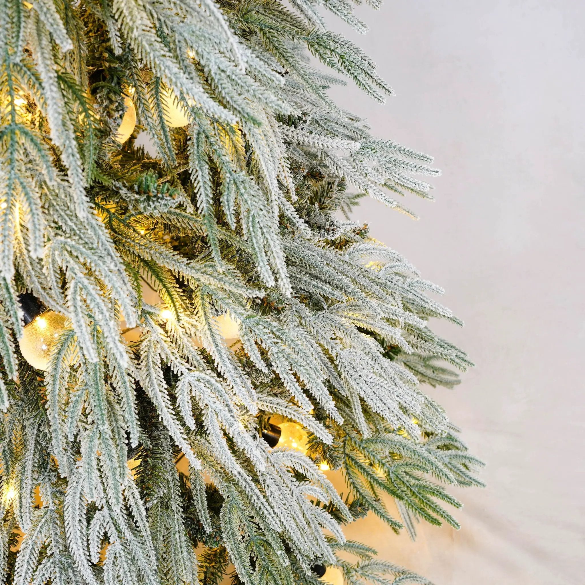 Snow Flocked Christmas Tree With LED Lights by HouseOfZazla