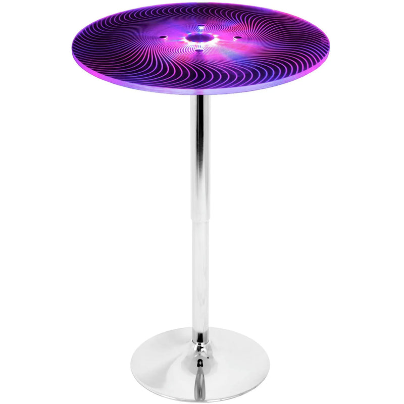 Spyra - Contemporary Light Up Adjustable Bar Table - Multi by Unique Piece Furniture