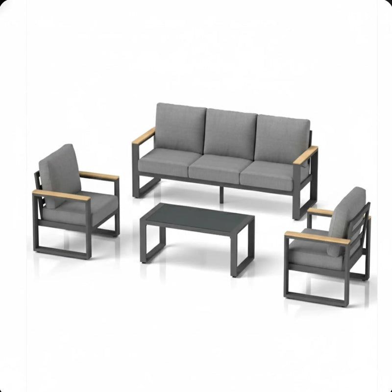 Modern Outdoor Sofa Set With Coffee Table by HouseOfZazla
