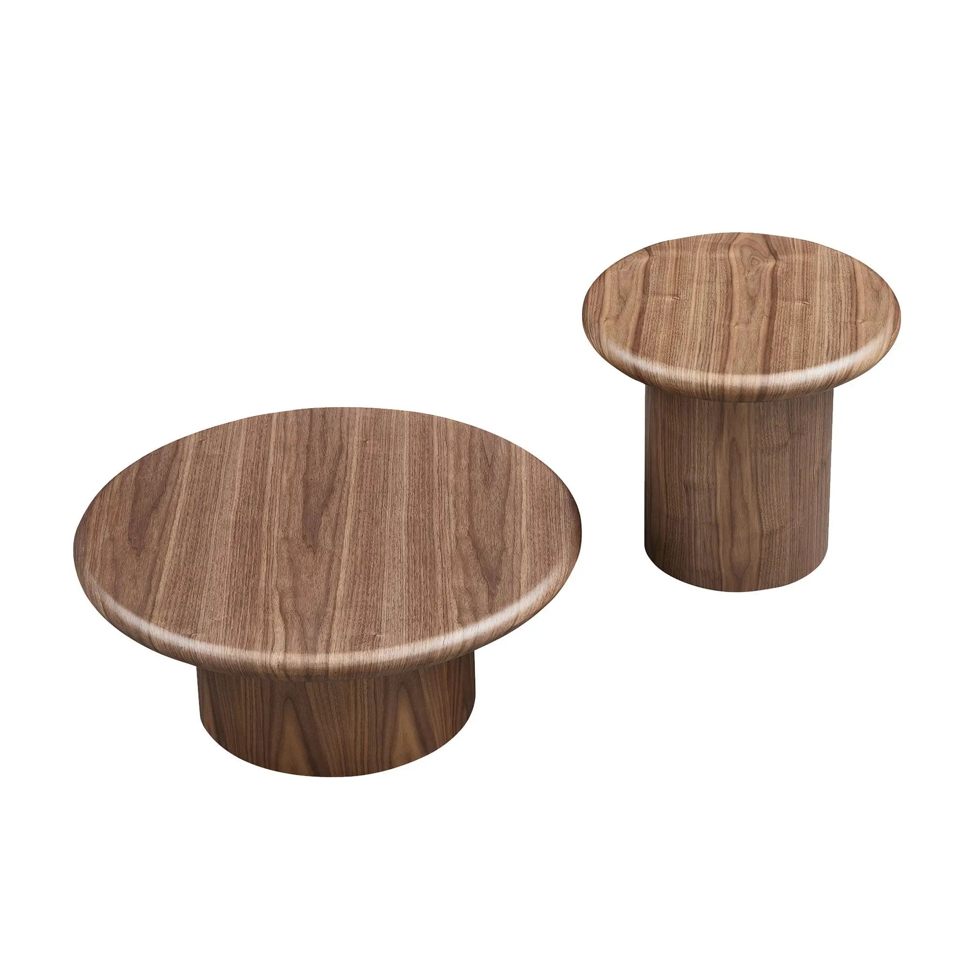 2-Piece Modern Round Coffee Table Set by HouseOfZazla