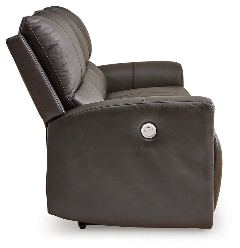 Boxmere - Reclining Power Sofa - Storm by Unique Piece Furniture