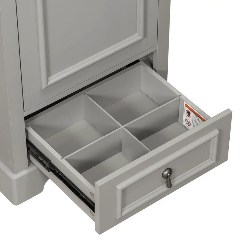 Bathroom Vanity With Sink, Soft Close Door, Adjustable U-Shaped Shelf