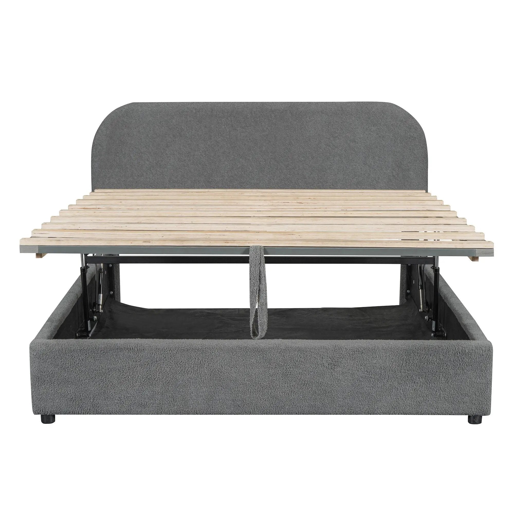 Upholstered Platform Bed With Hydraulic Storage System by HouseOfZazla