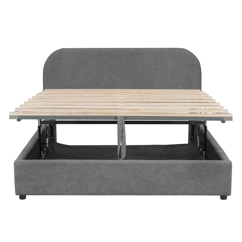 Upholstered Platform Bed With Hydraulic Storage System by HouseOfZazla