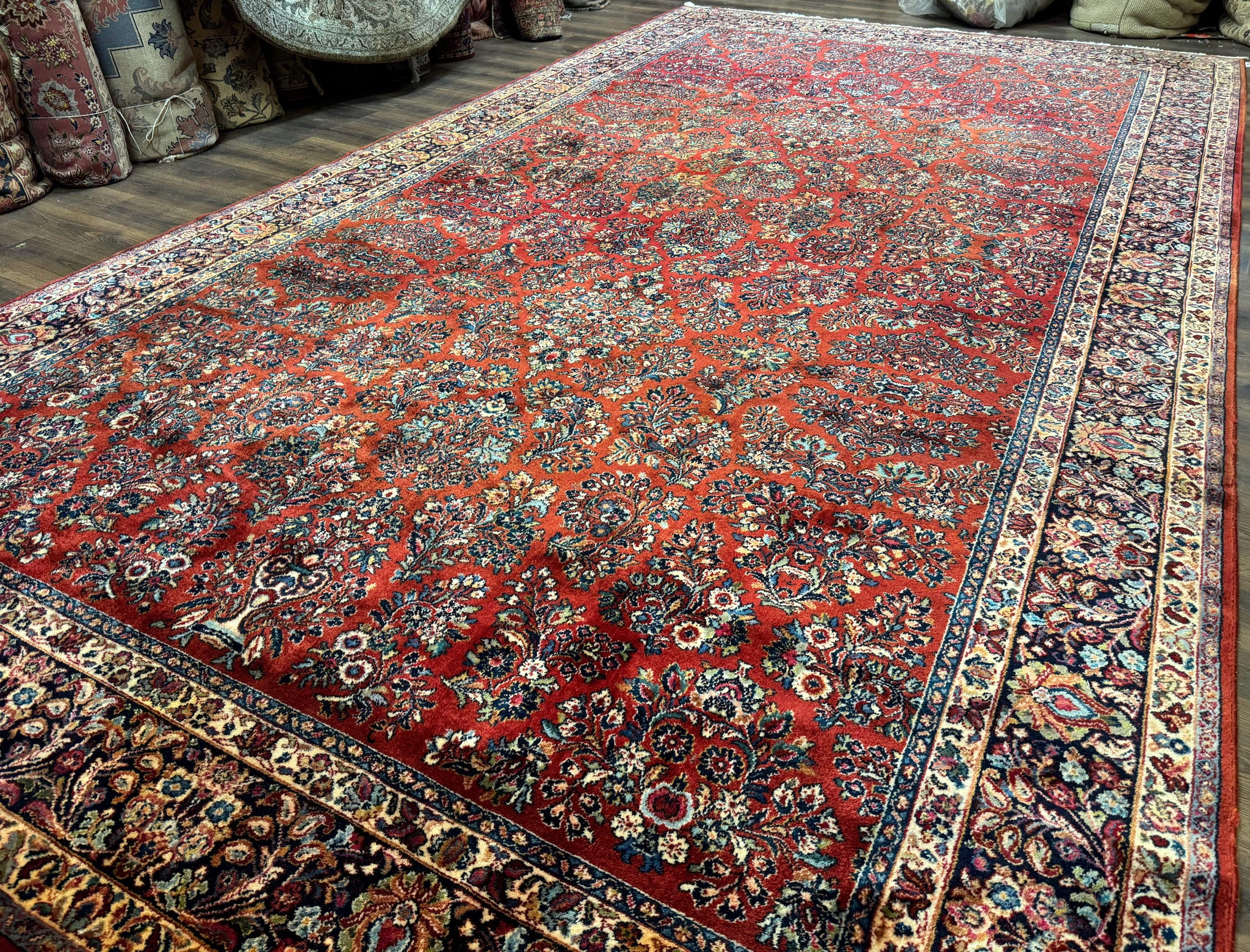 10x18 Karastan Sarouk Rug #785, Wool Large Palace Sized Vintage Karastan Carpet by Jewel Rugs