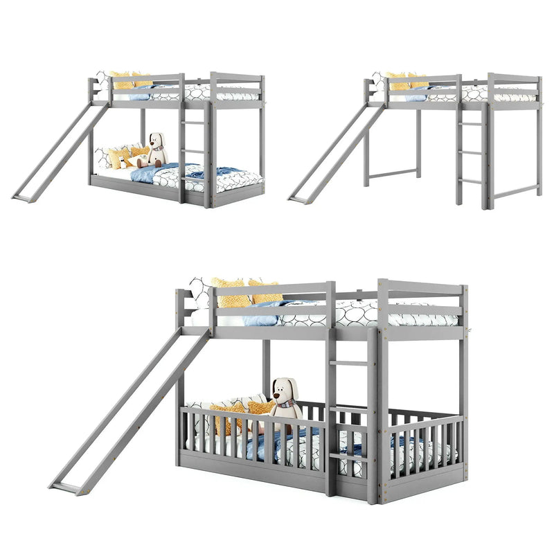 Functional Bunk Bed & Convertible Ladder And Slide by HouseOfZazla