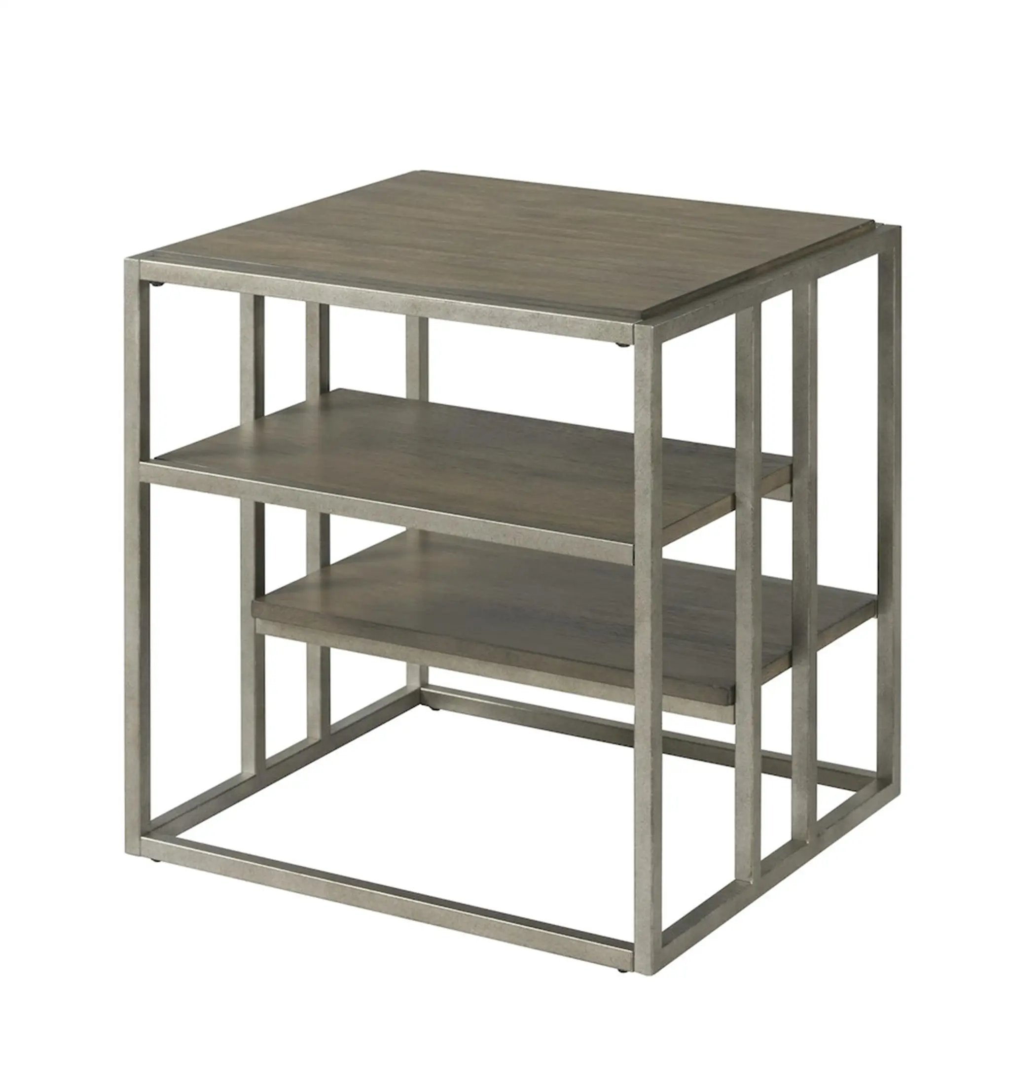 Padena 3-Piece Metal Frame Wood Living Room Coffee Table and 2 End Tables Set by HouseOfZazla
