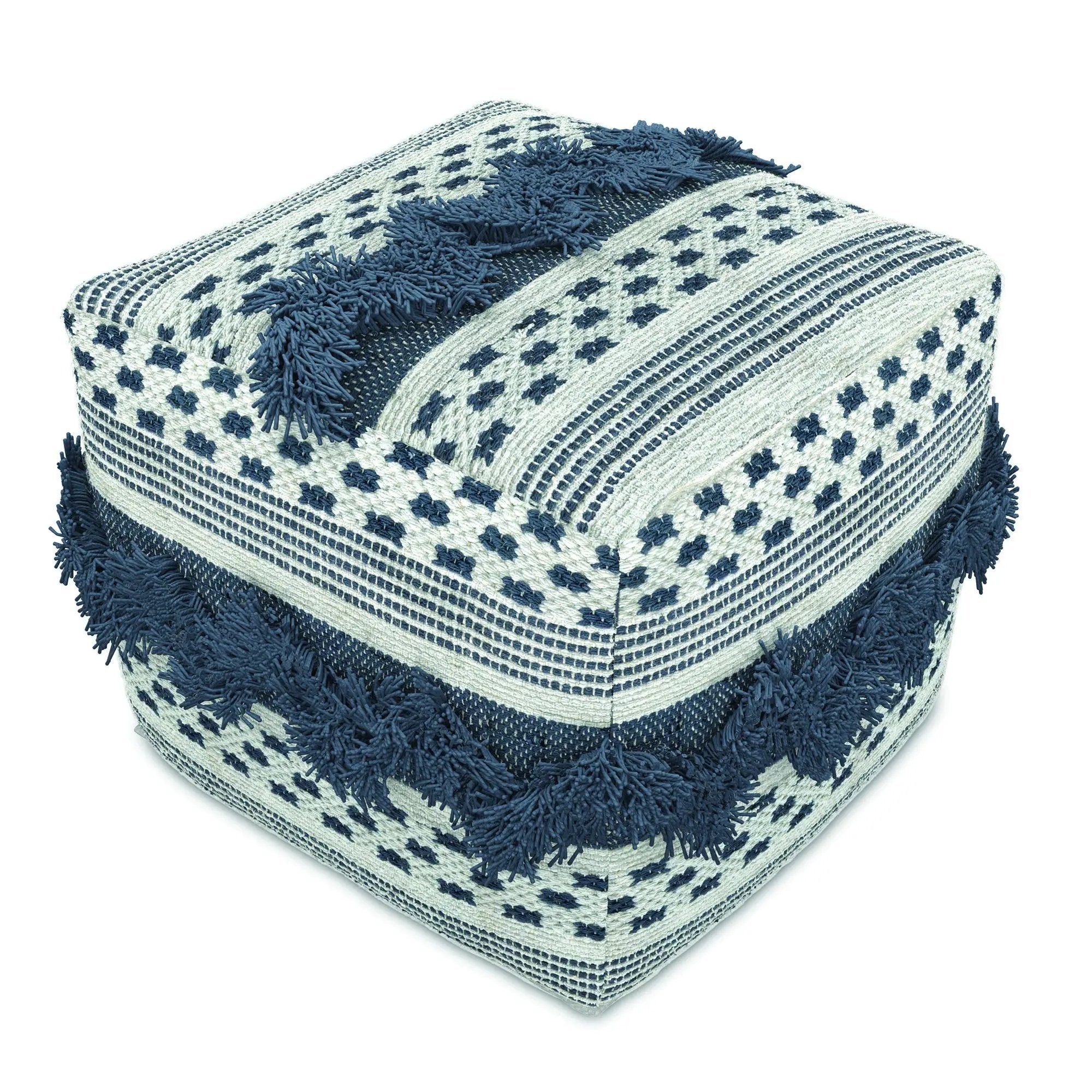 Bowden - Square Pouf Ottoman - Gray by HouseOfZazla