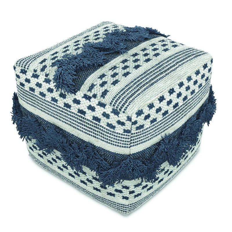 Bowden - Square Pouf Ottoman - Gray by HouseOfZazla
