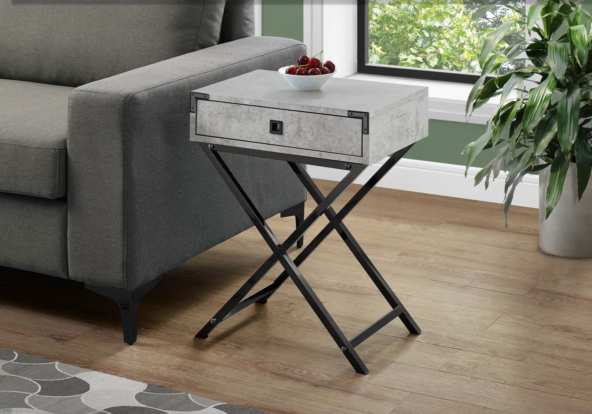 Accent Side Table, Storage Drawer, Stylish Design Contemporary & Modern by Unique Piece Furniture