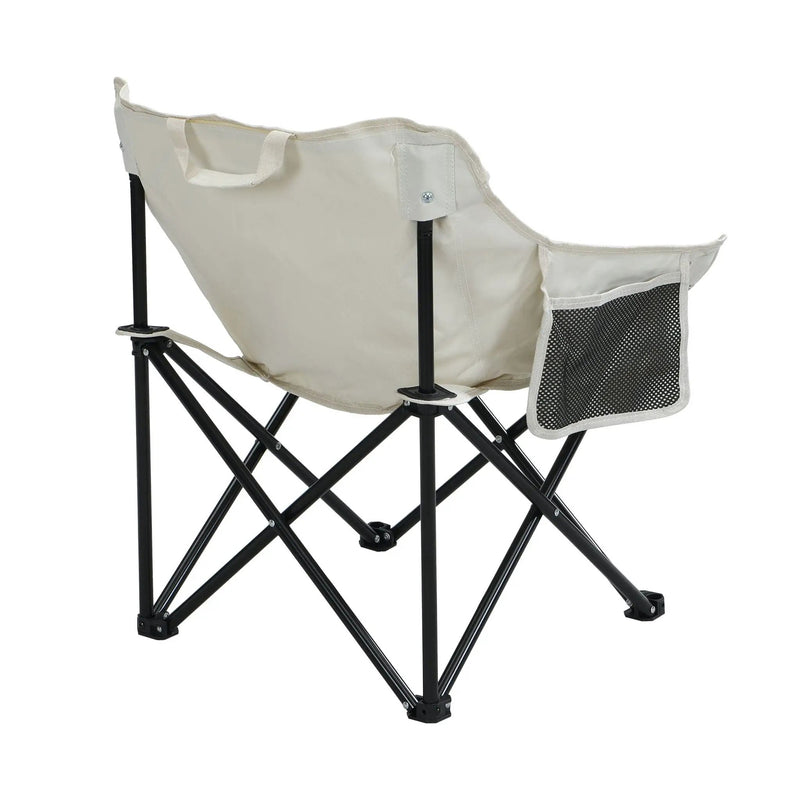 2 Pieces Outdoor Camping Chairs Folding / Portable, Comfortable Seating, Durable Steel Fram