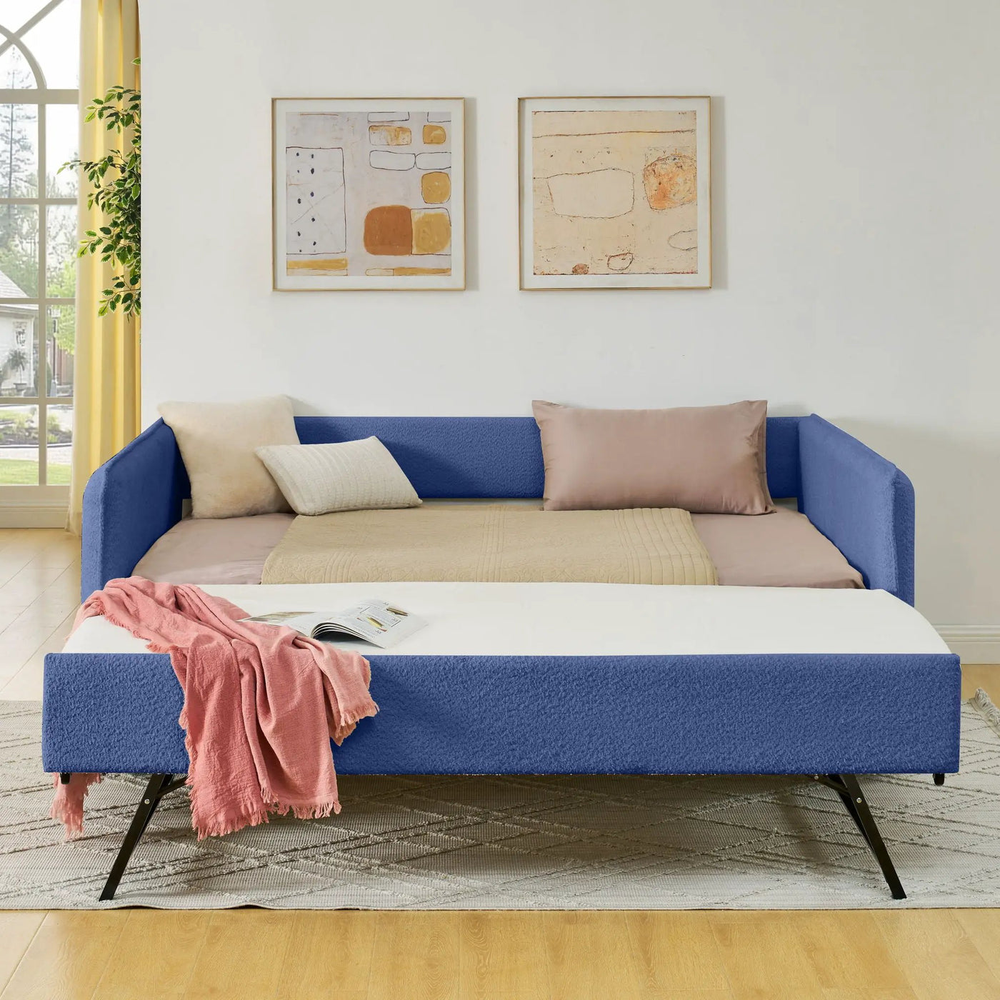 Upholstered Daybed With Pop Up Trundle by Unique Piece Furniture
