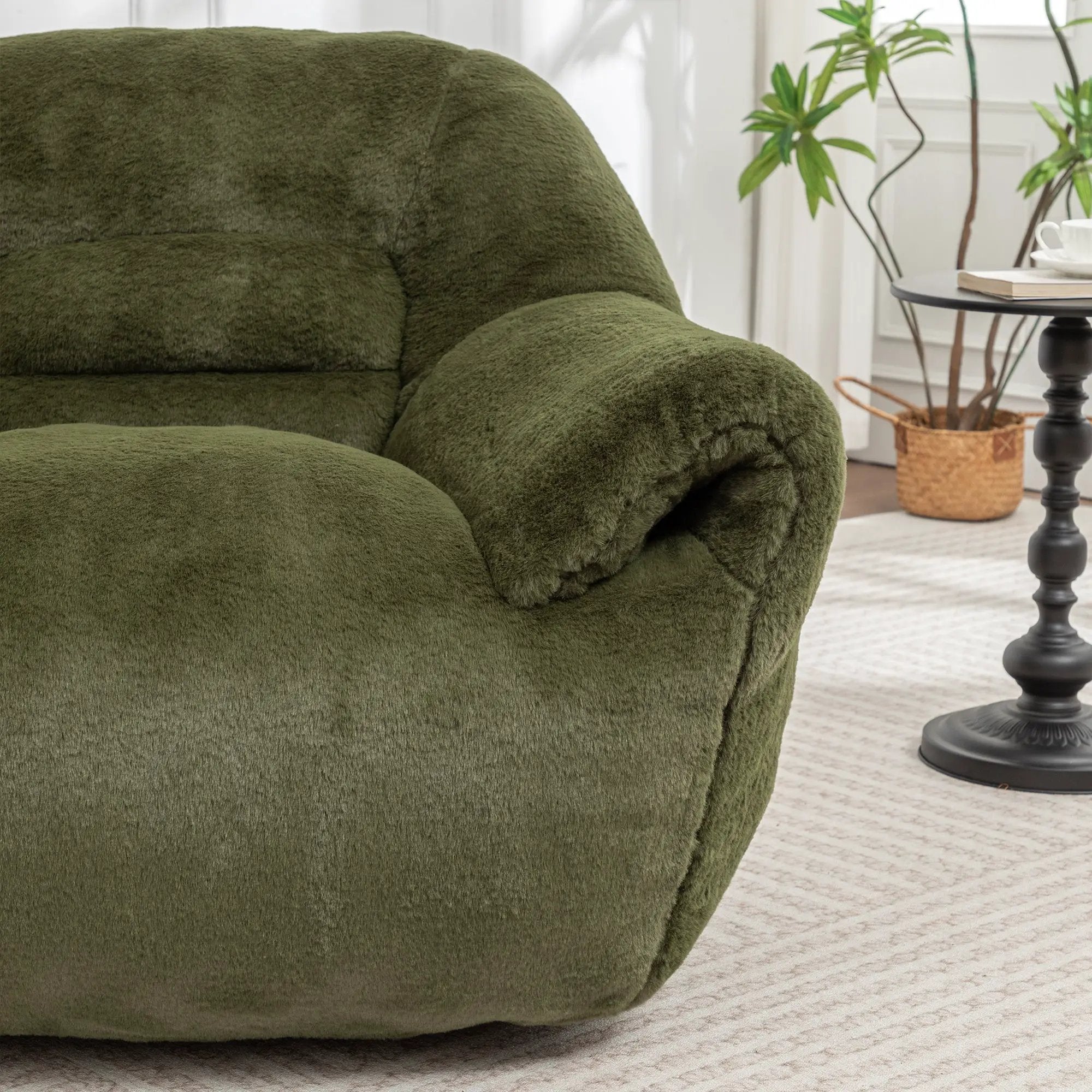 Comfy Faux Fur Bean Bag Chair by HouseOfZazla