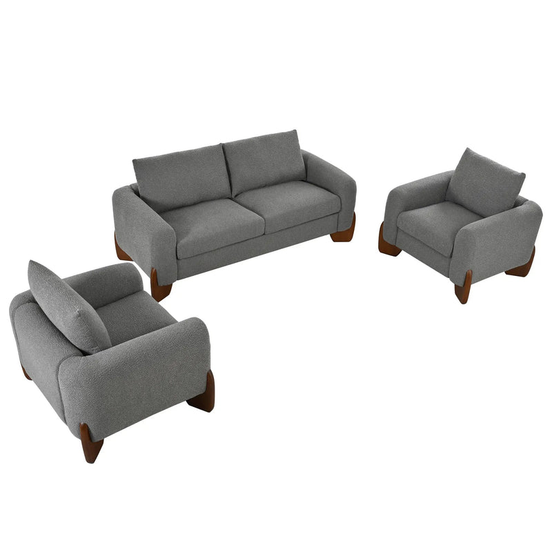 U_Style Modern 3-Piece Living Room Sofa Set by HouseOfZazla