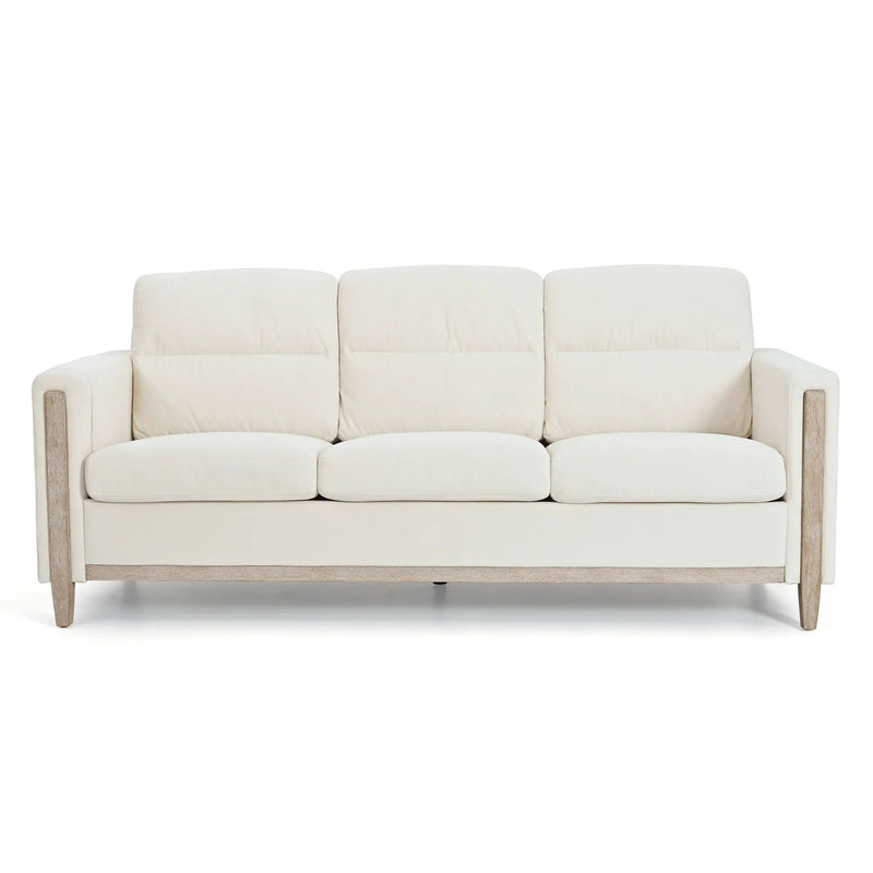 Comfortable Solid Wood Three-Seater Sofa, Soft Cushions, Durable And Long-Lasting, 79.5" Sofa Couch For Living Room by Unique Piece Furniture