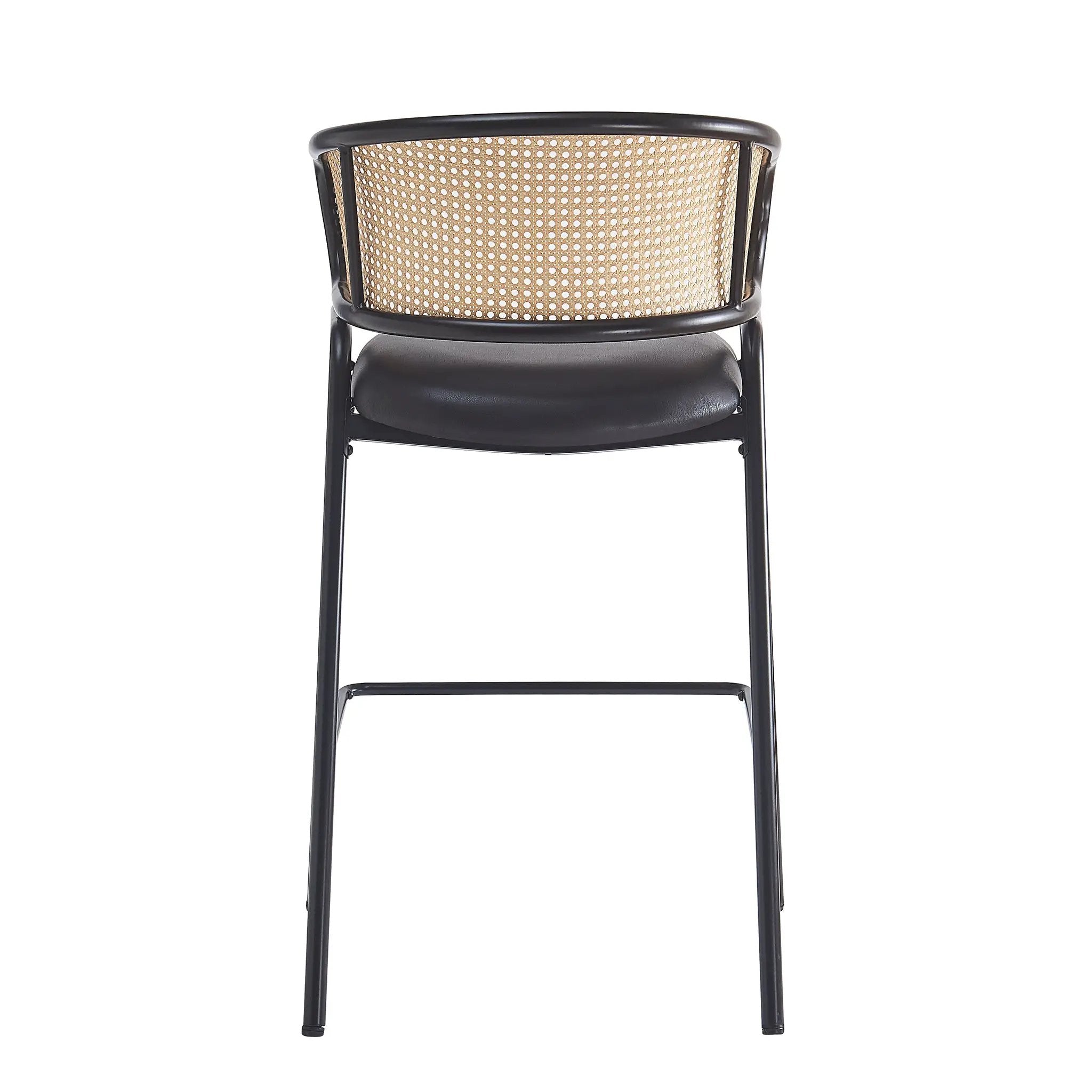 Ethan Indoor Metal Upholstered Barstool Set of 2 by HouseOfZazla