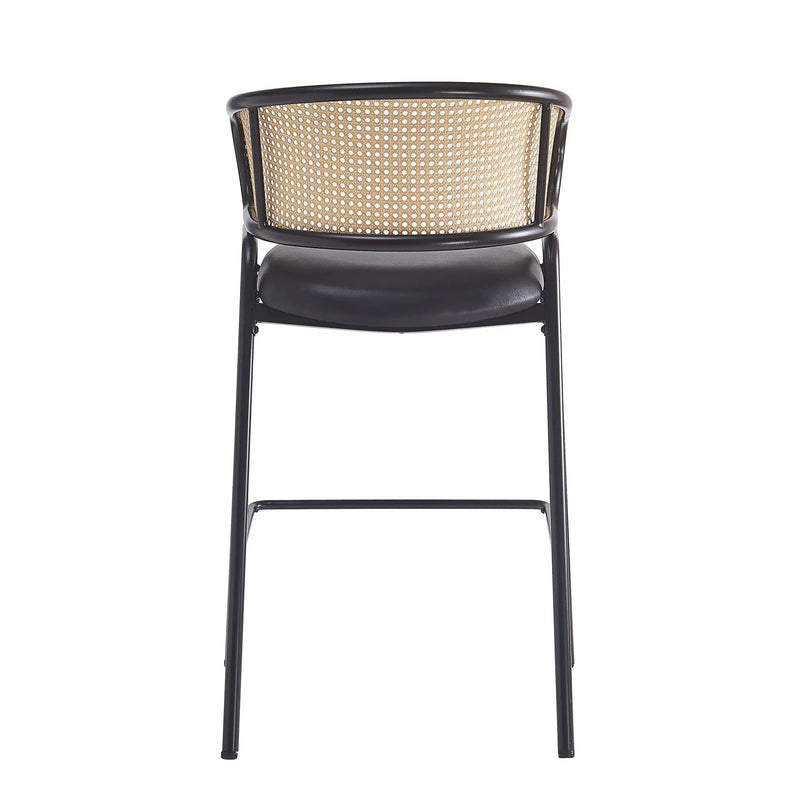 Ethan Indoor Metal Upholstered Barstool Set of 2 by HouseOfZazla