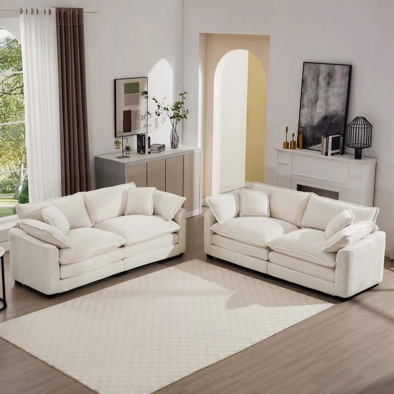Elegant Oversized Sectional Sofa Set With Deep Seats And Flexible Layout by Unique Piece Furniture