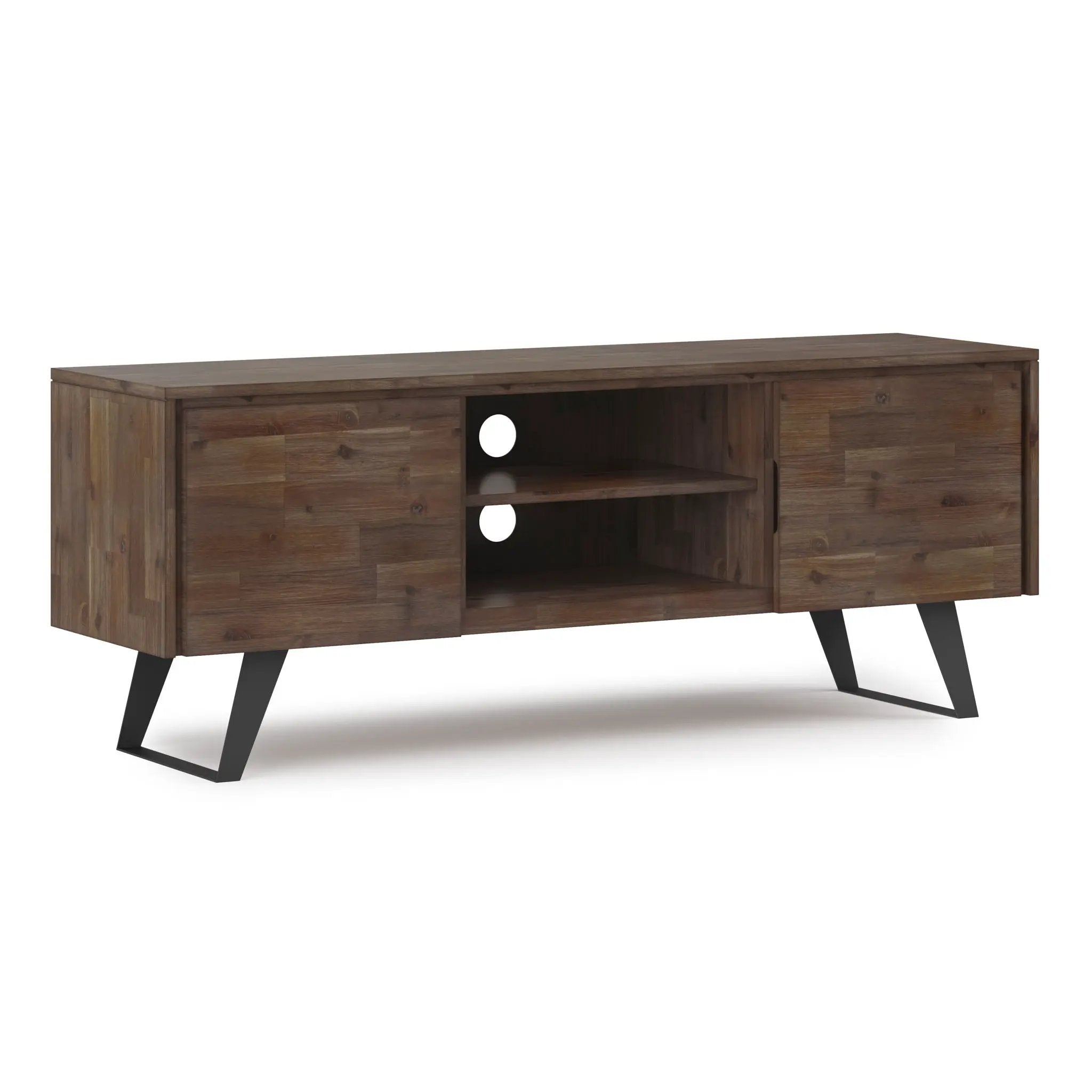 Lowry - TV Media Stand - Rustic Natural Aged Brown by Unique Piece Furniture